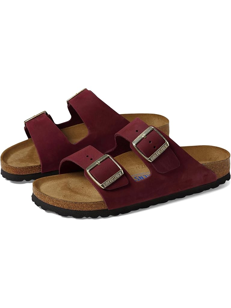 Brown Birkenstock Arizona Soft Footbed - Nubuck Leather