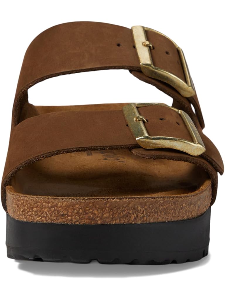 Beige Birkenstock Papillio by Birkenstock Arizona Platform Sandal - Nubuck