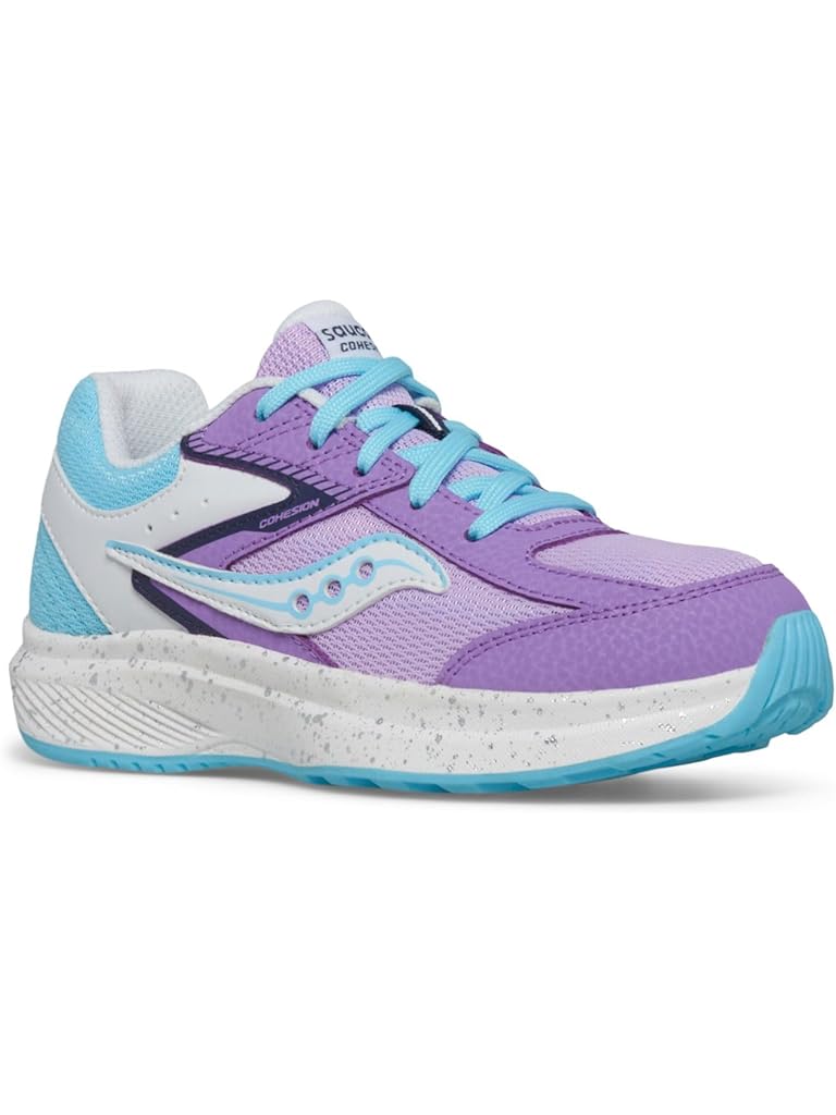 Purple Saucony Kids Cohesion KDZ Sneakers (Little Kid/Big Kid)