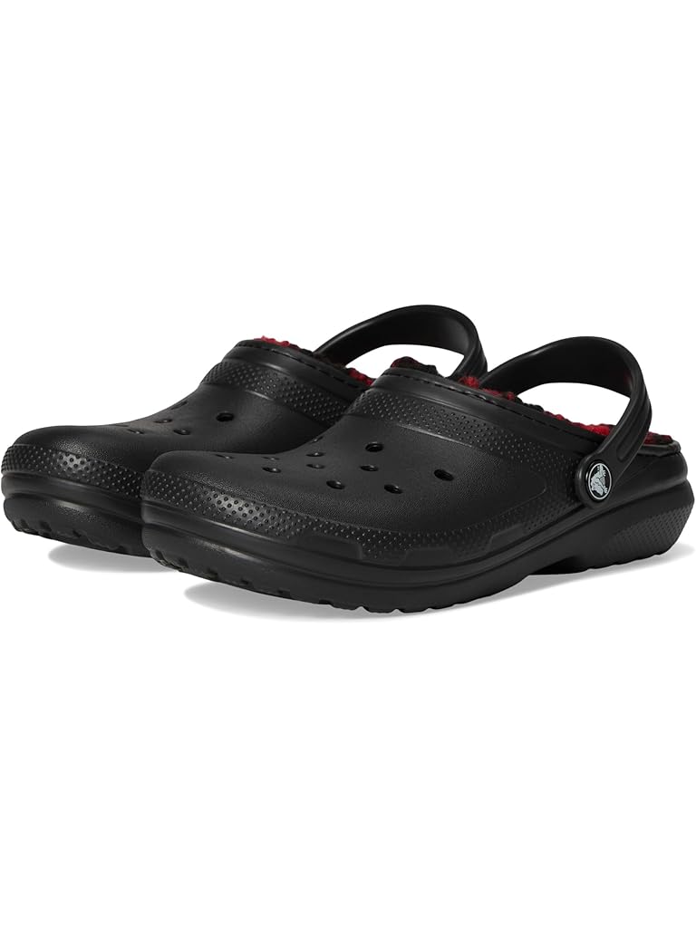 Black Crocs Kids Classic Holiday Lined Clogs (Little Kid/Big Kid)