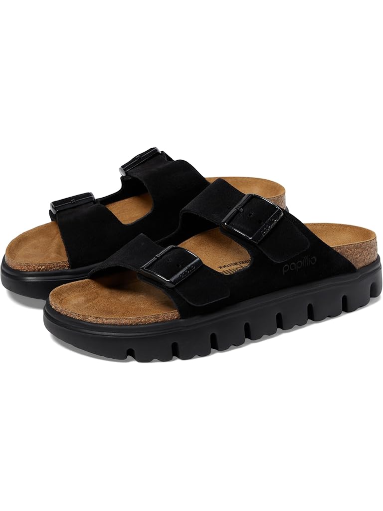 Black Birkenstock Papillio by Birkenstock Arizona Chunky Sandal - Suede