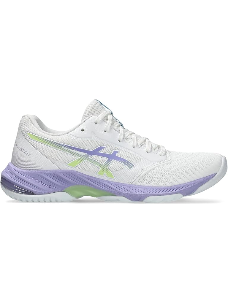 White ASICS Women's Netburner Ballistic FF 3 Volleyball Shoe