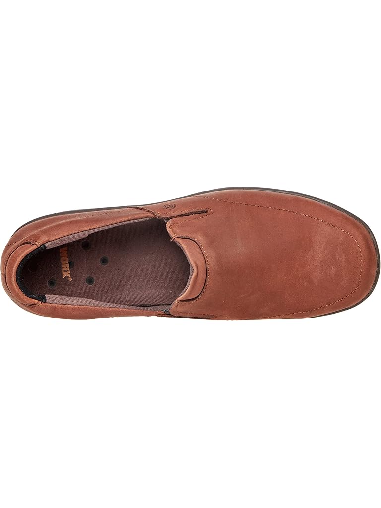 Brown WORX Zink Slip-On Soft-Toe