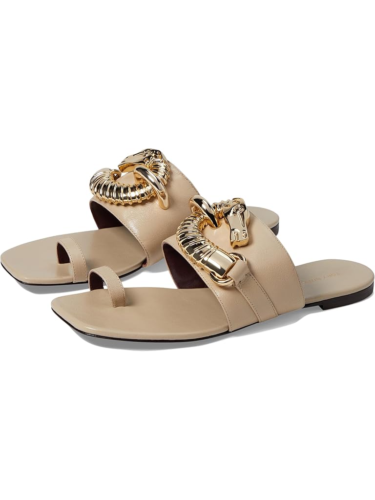 Gray Tory Burch Jessa Toe Ring Sandals