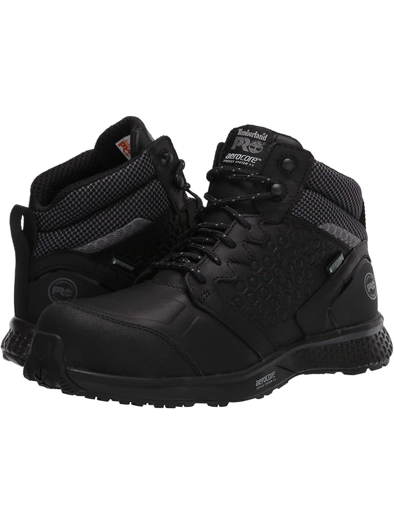 Black Timberland PRO Reaxion Mid Composite Safety Toe Waterproof