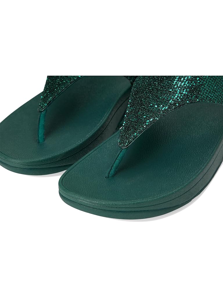 Green FitFlop Lulu Glitterball Toe-Post Sandals