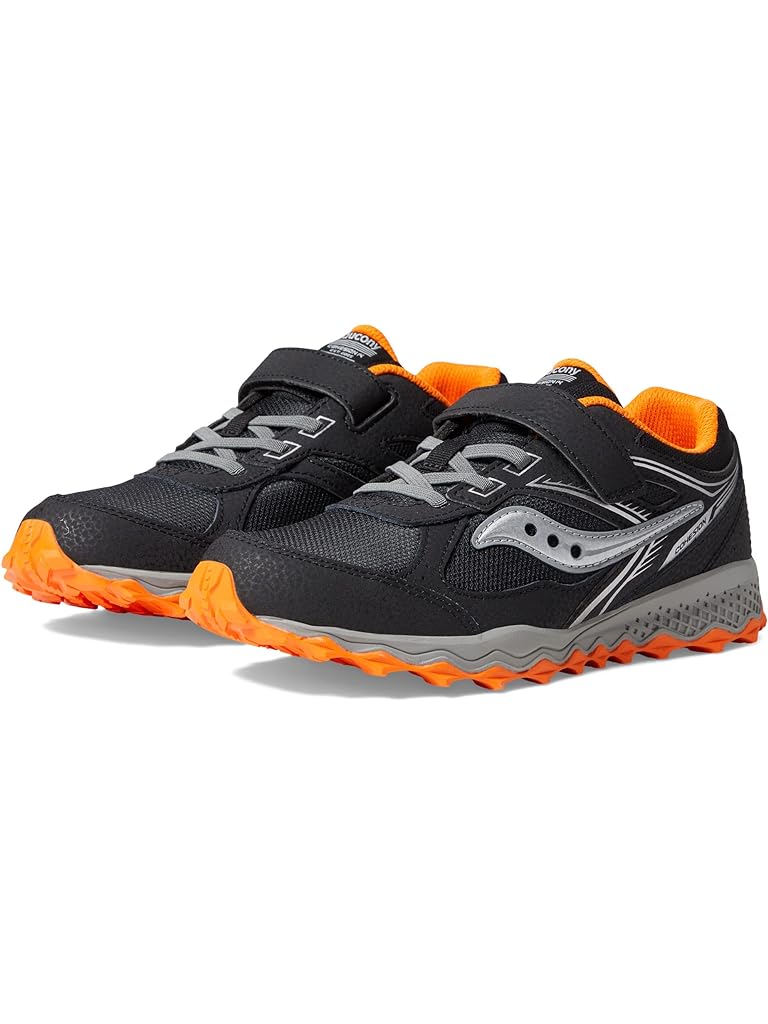 Black Saucony Kids Cohesion TR14 A/C Trail Running Shoes (Little Kid/Big Kid)