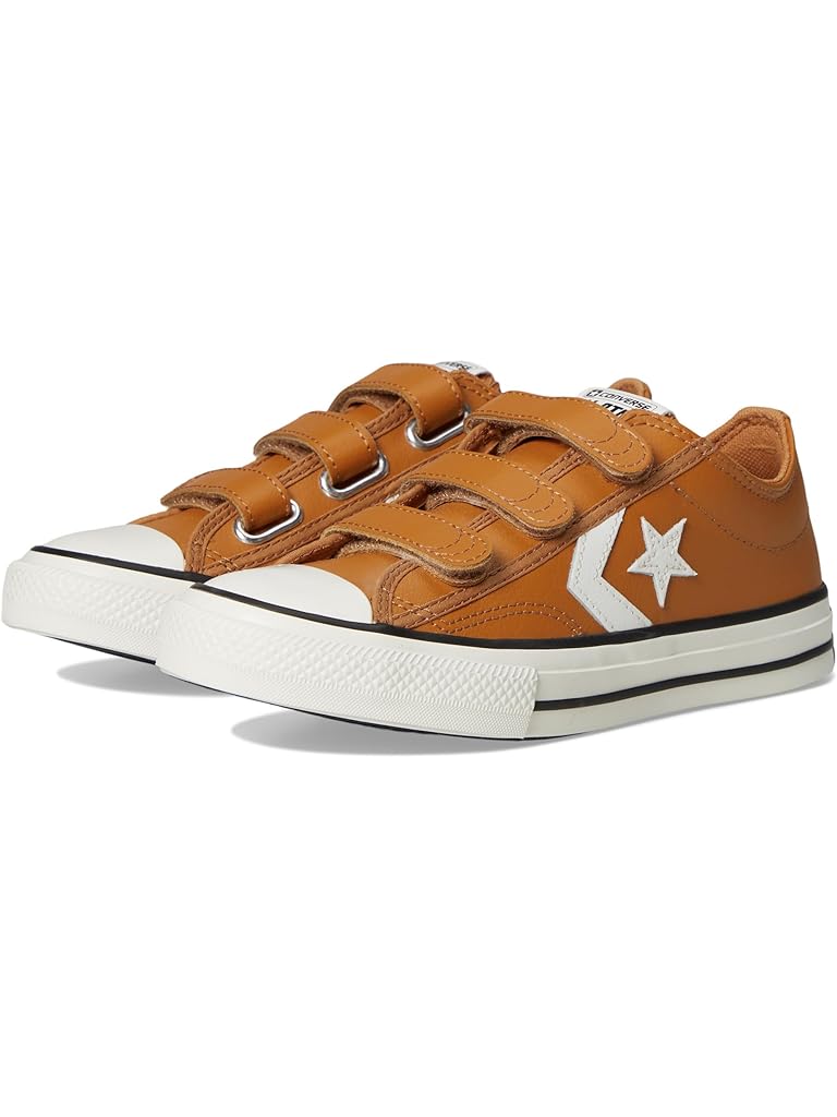 Yellow Converse Kids Star Player 76 Leather Easy-On (Little Kid)