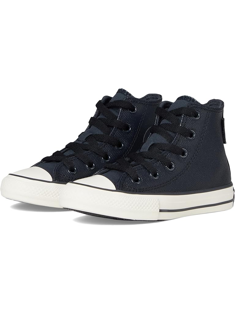 Black Converse Kids Chuck Taylor All Star Water-Repellent Leather (Little Kid)