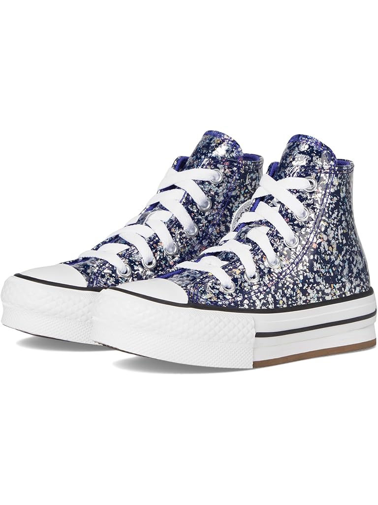 Navy Converse Kids Chuck Taylor All Star Eva Lift Glitter (Little Kid)