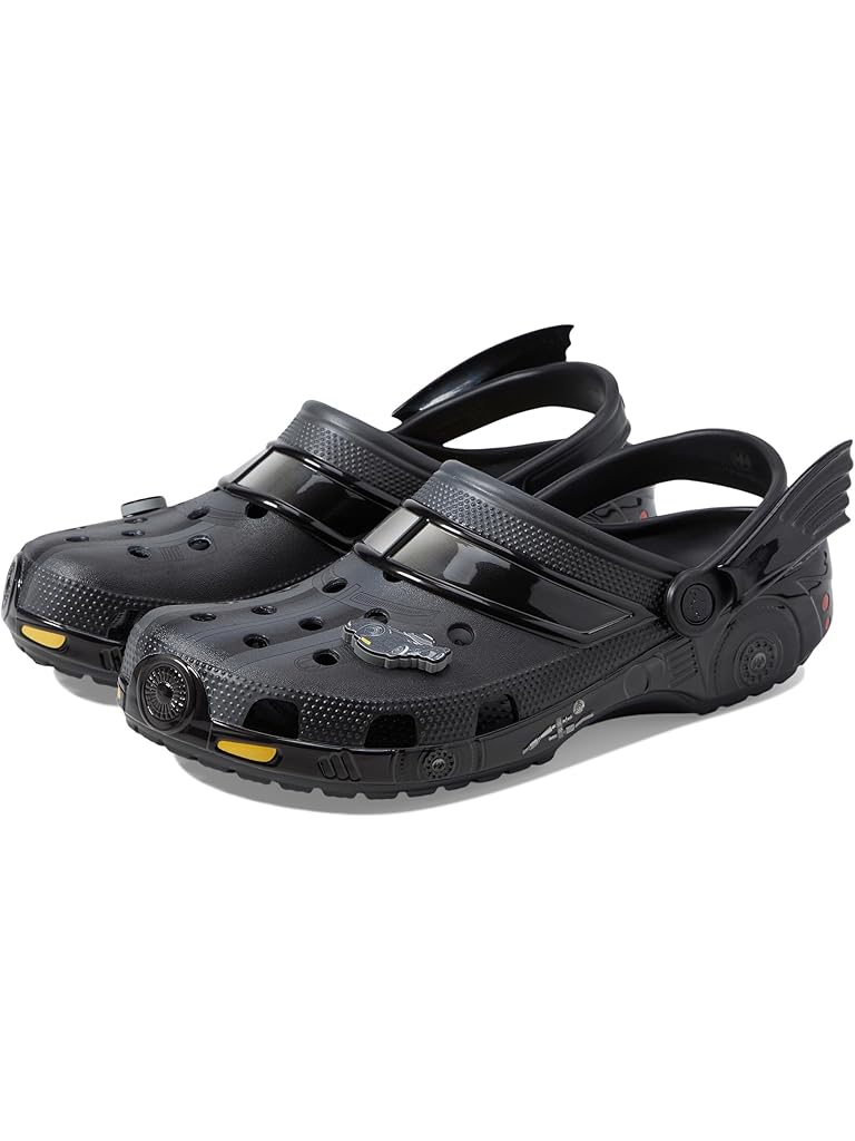 Black Crocs Classic Adjustable Batman Clogs