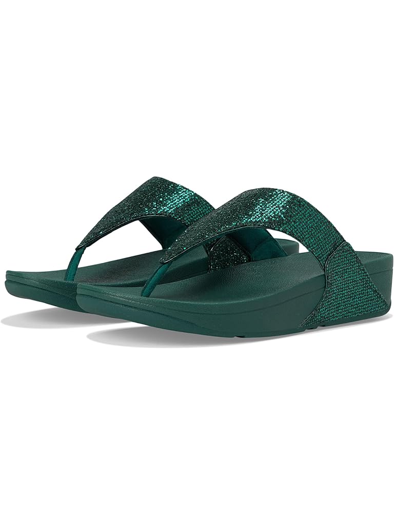 Green FitFlop Lulu Glitterball Toe-Post Sandals