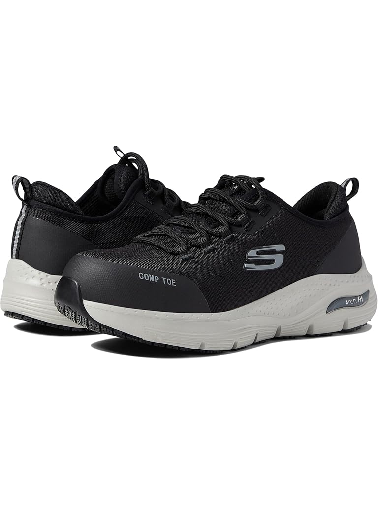 Black SKECHERS Work Arch Fit SR Composite Toe