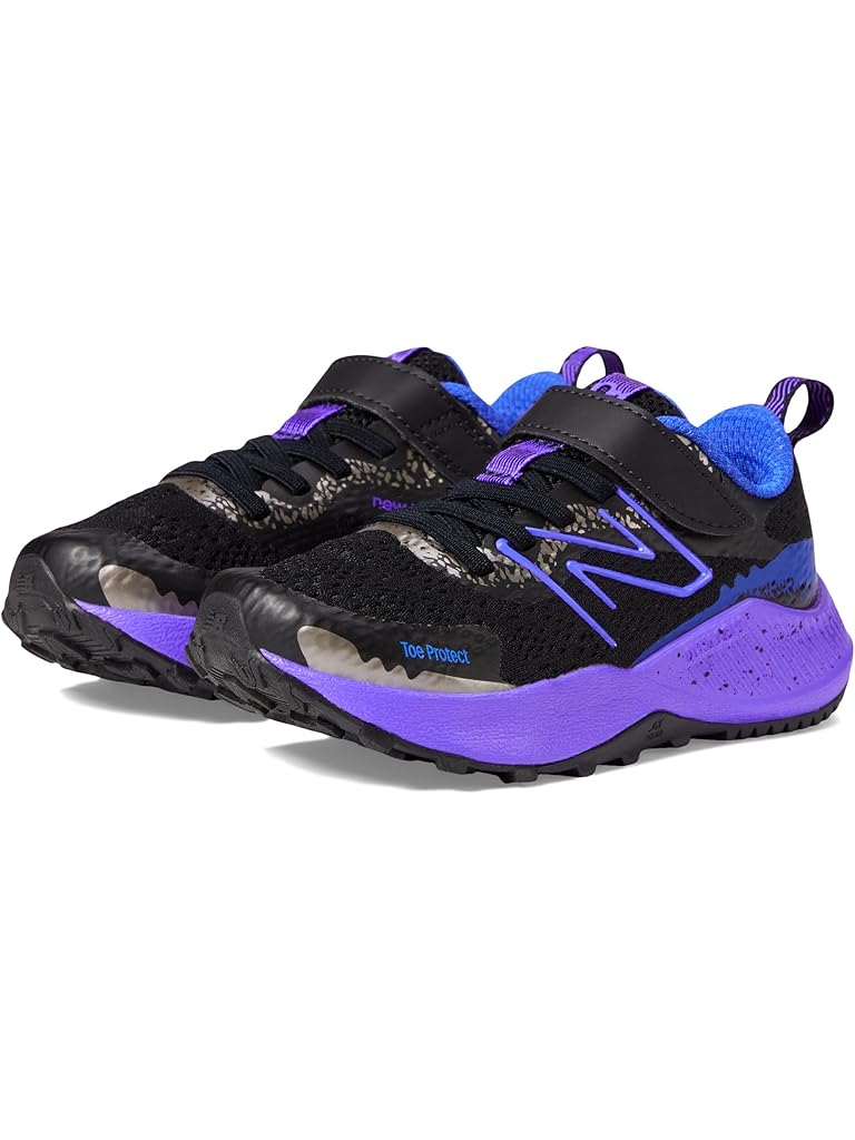 Black New Balance Kids Dynasoft Nitrel v5 Bungee Lace with Hook-and-Loop Top Strap (Little Kid)