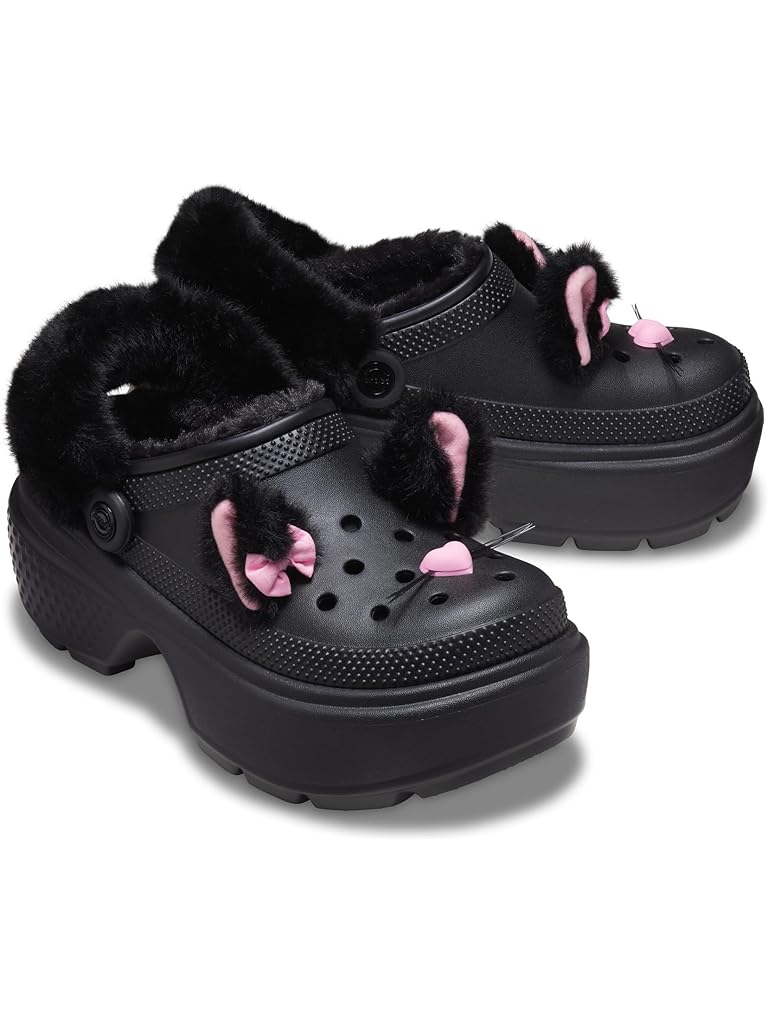 Black Crocs Stomp Lined Clogs