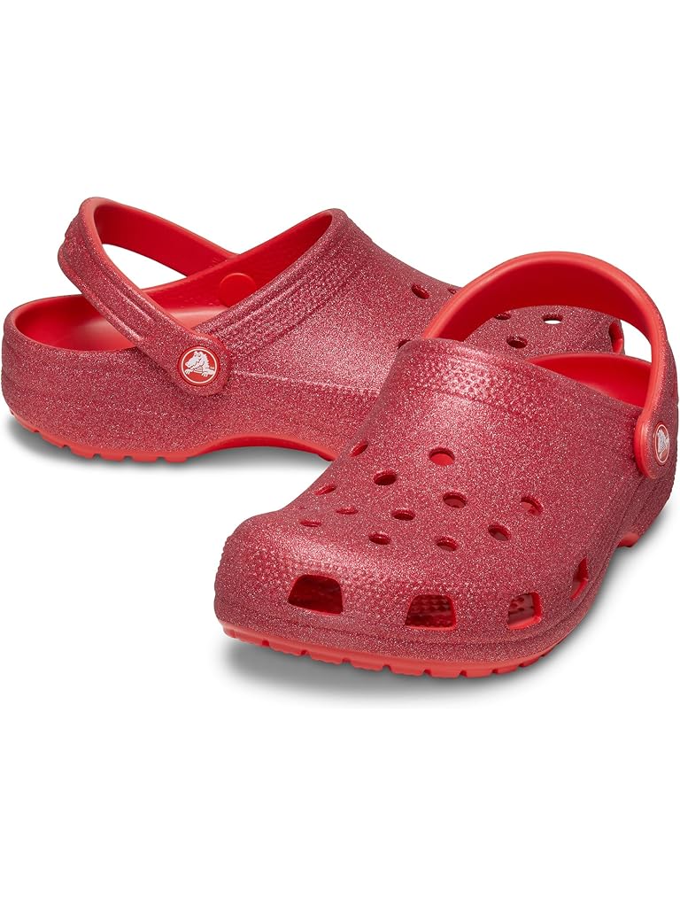 Red Crocs Classic Clog - Glitter