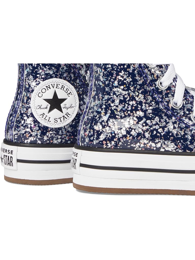 Navy Converse Kids Chuck Taylor All Star Eva Lift Glitter (Little Kid)