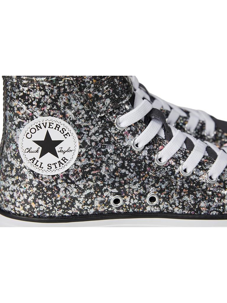 Black Converse Kids Chuck Taylor All Star Glitter Easy-On (Little Kid)